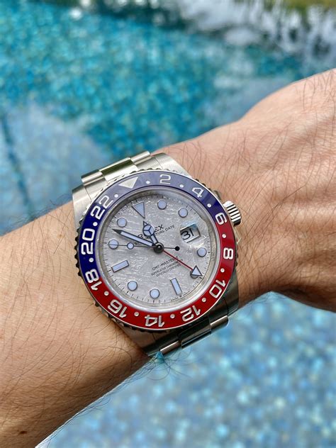 rolex pepsi meteorite gmt master ll|rolex pepsi meteorite for sale.